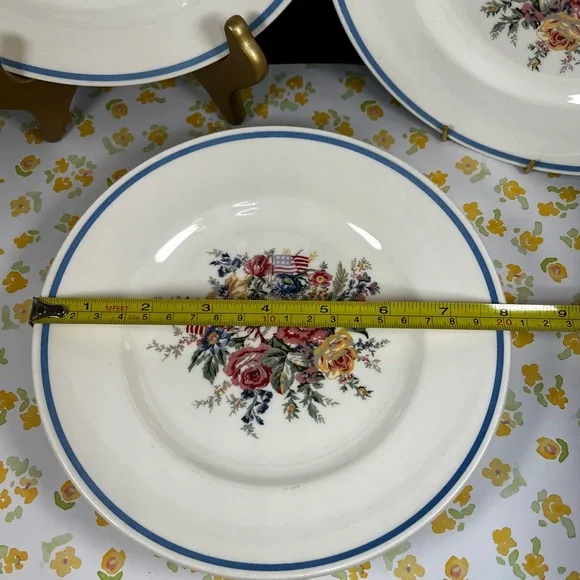 🛑SOLD🛑 VINTAGE RALPH LAUREN Plates 8”By Wedgewood Dylan’s Grove(Set Of 4 Salad - Picture 17 of 17
